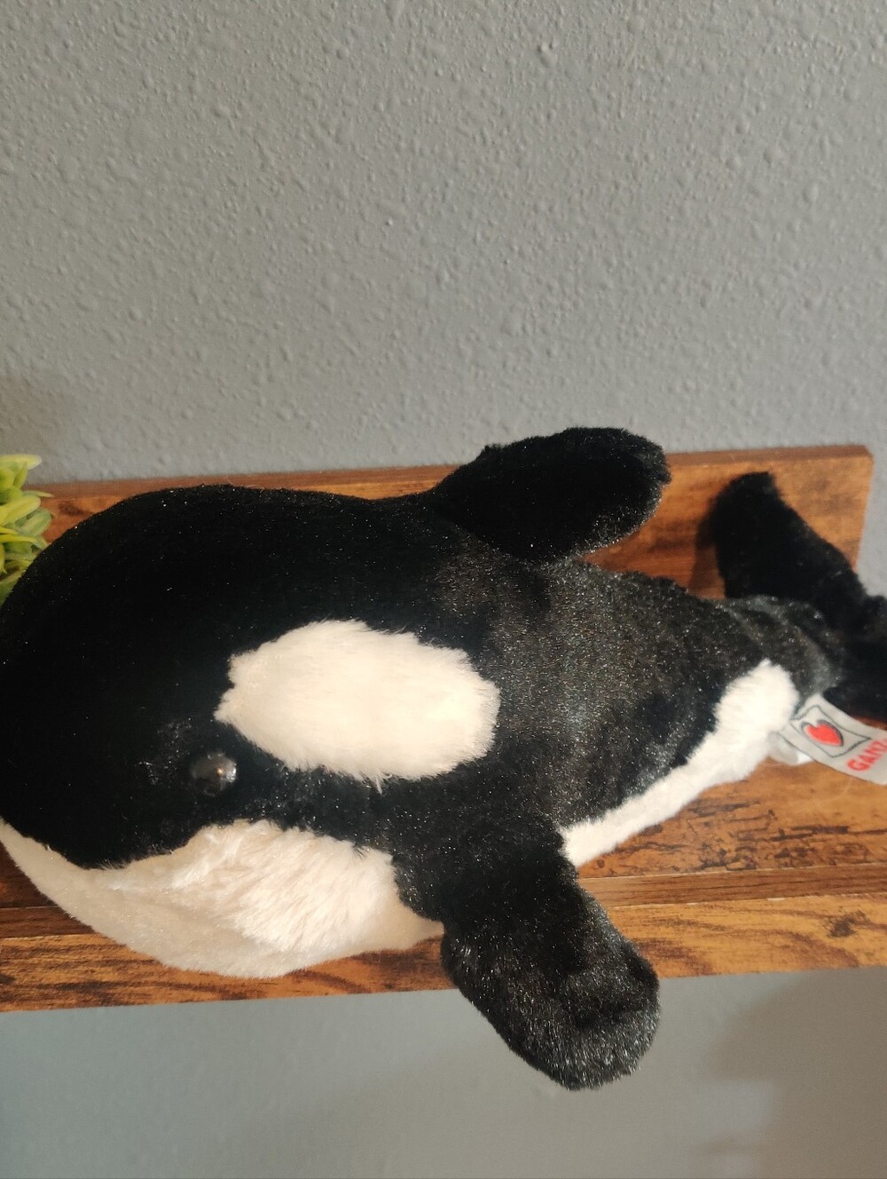 GANZ Webkinz Orca Killer Whale Plush Stuffed Animal Black White kids toy sea